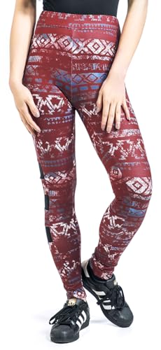 red-by-emp-hosen-damen-leggings-rot-allover-print-mesh image 7