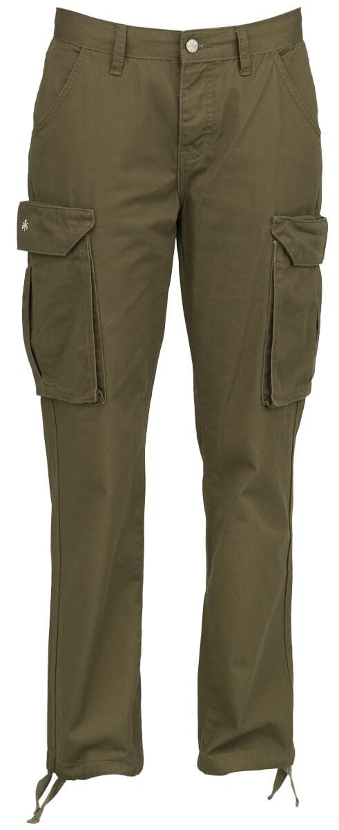 black-premium-by-emp-oliv-gr-ne-cargohose-damen-seitentaschen image 1