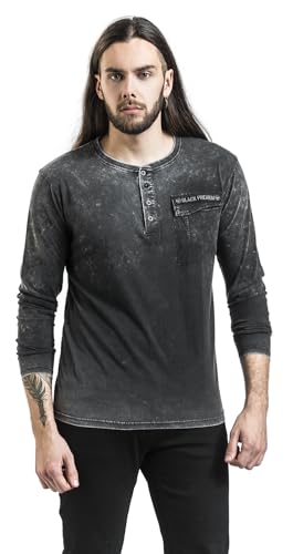 black-premium-vintage-langarmshirt-longsleeve-s-grau-patch image 7
