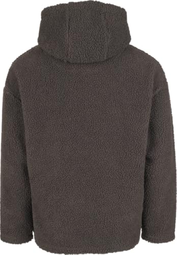red-by-emp-teddy-fur-hoody-oliv-gr-e-l-hoodie image 8