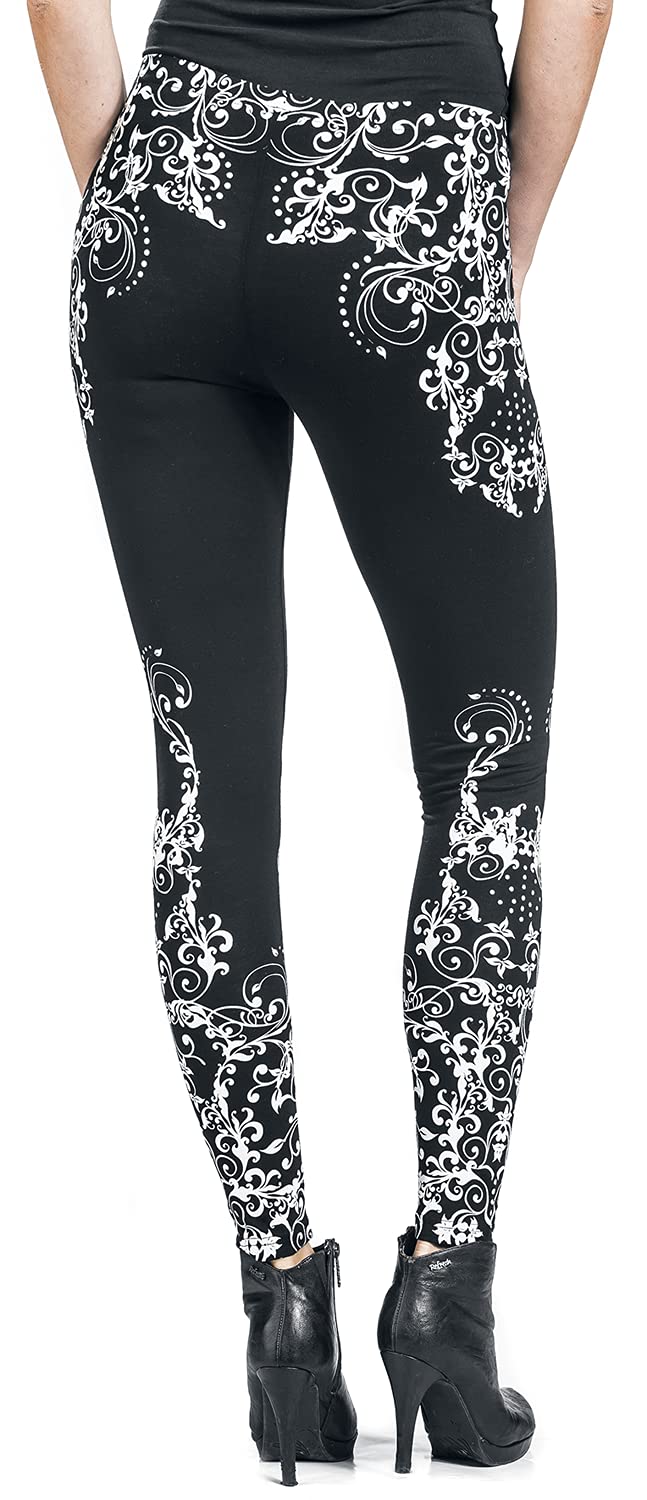 black-premium-leggings-hose-m-schwarz-mit-print image 6