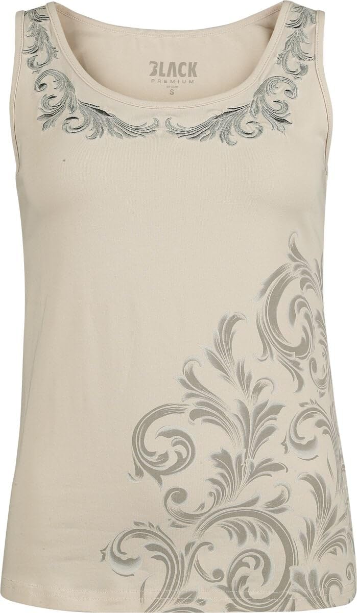 black-premium-by-emp-damen-top-beige-mit-stickerei image 1