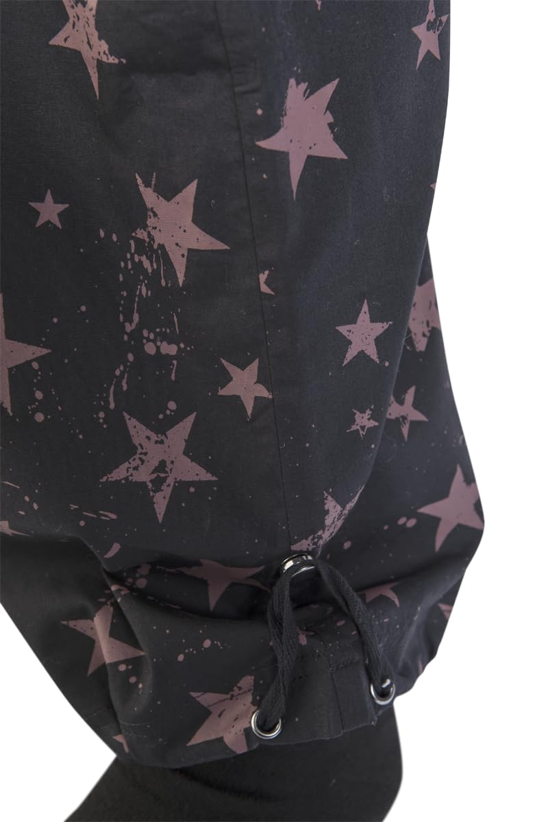 red-by-emp-stoffhose-damen-schwarz-sterne-print-s-taschen image 2