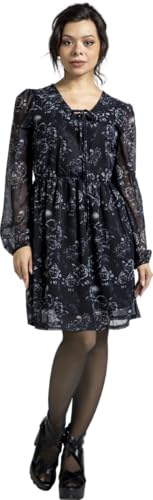 black-premium-by-emp-damen-kleid-schwarz-skull-roses-allover image 7