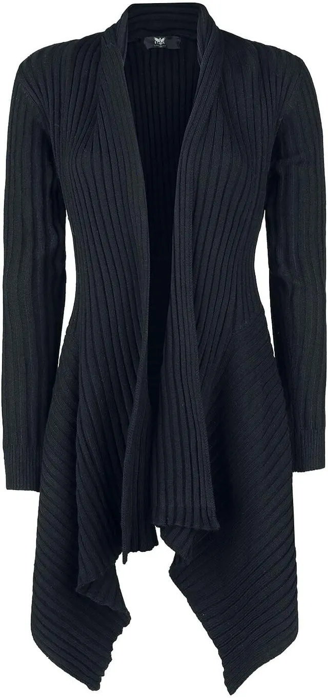 black-premium-by-emp-strick-cardigan-schwarz-m-schalkragen image 1