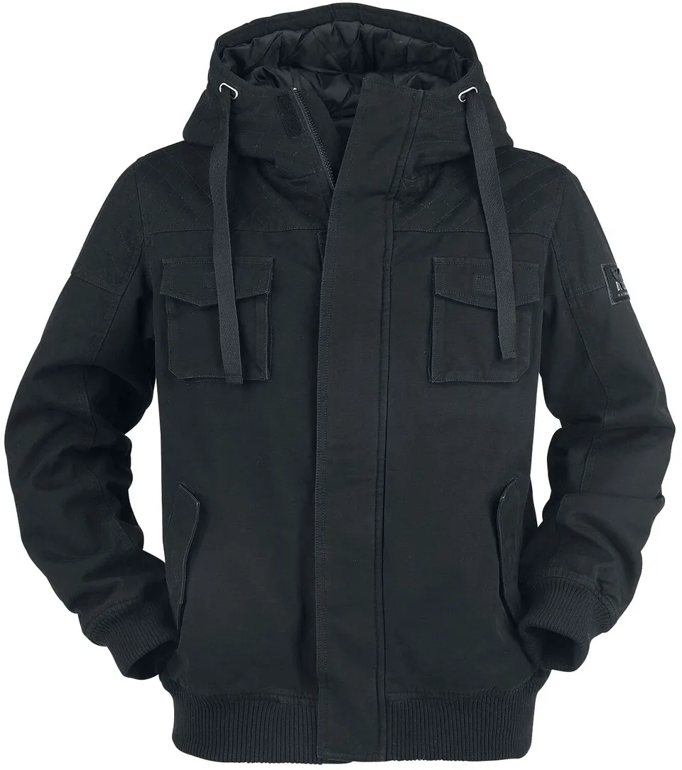 black-premium-winterjacke-herren-jacke-schwarz-streetwear image 1