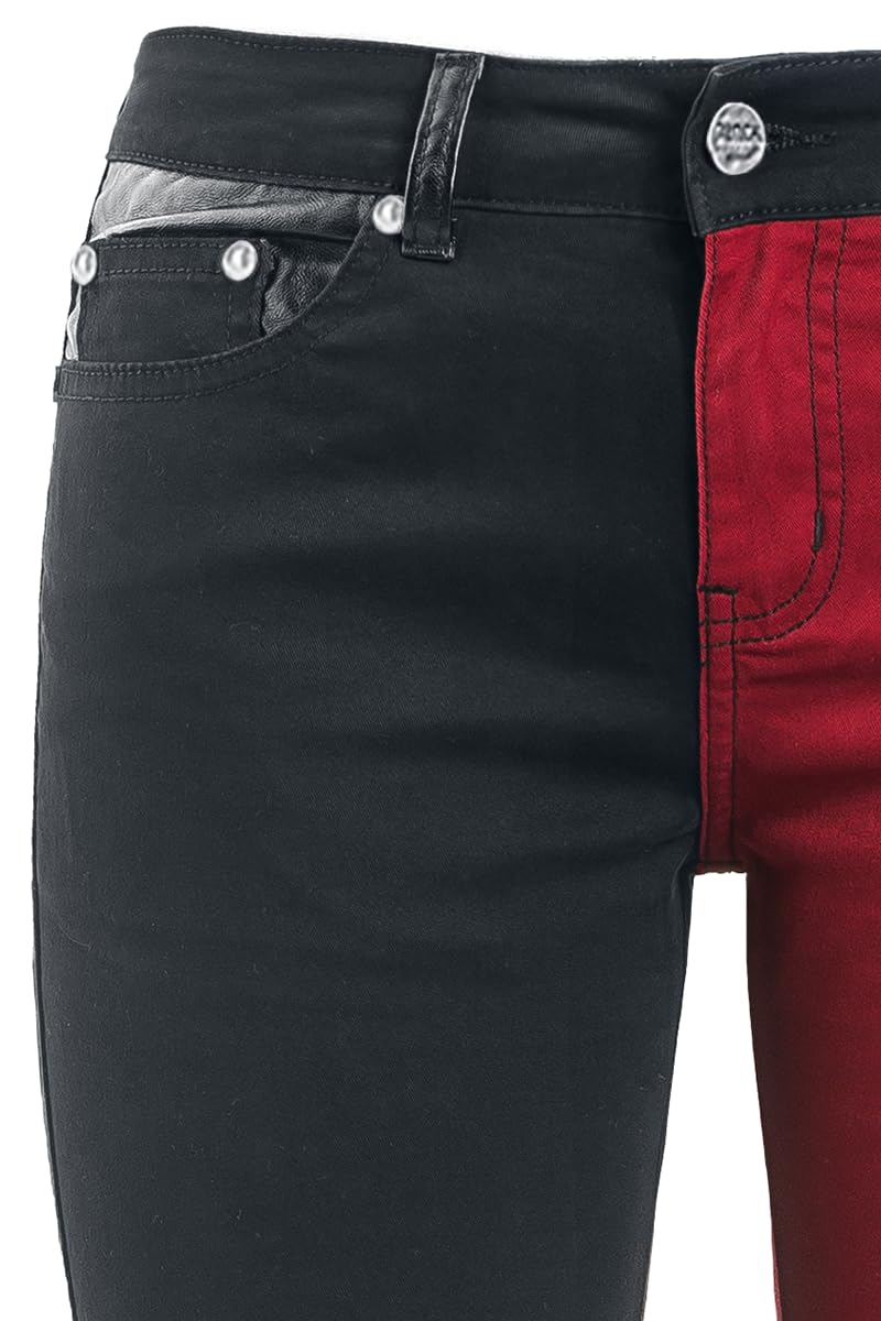 black-premium-by-emp-damen-stoffhose-schwarz-rot-31w-34l-slim image 4