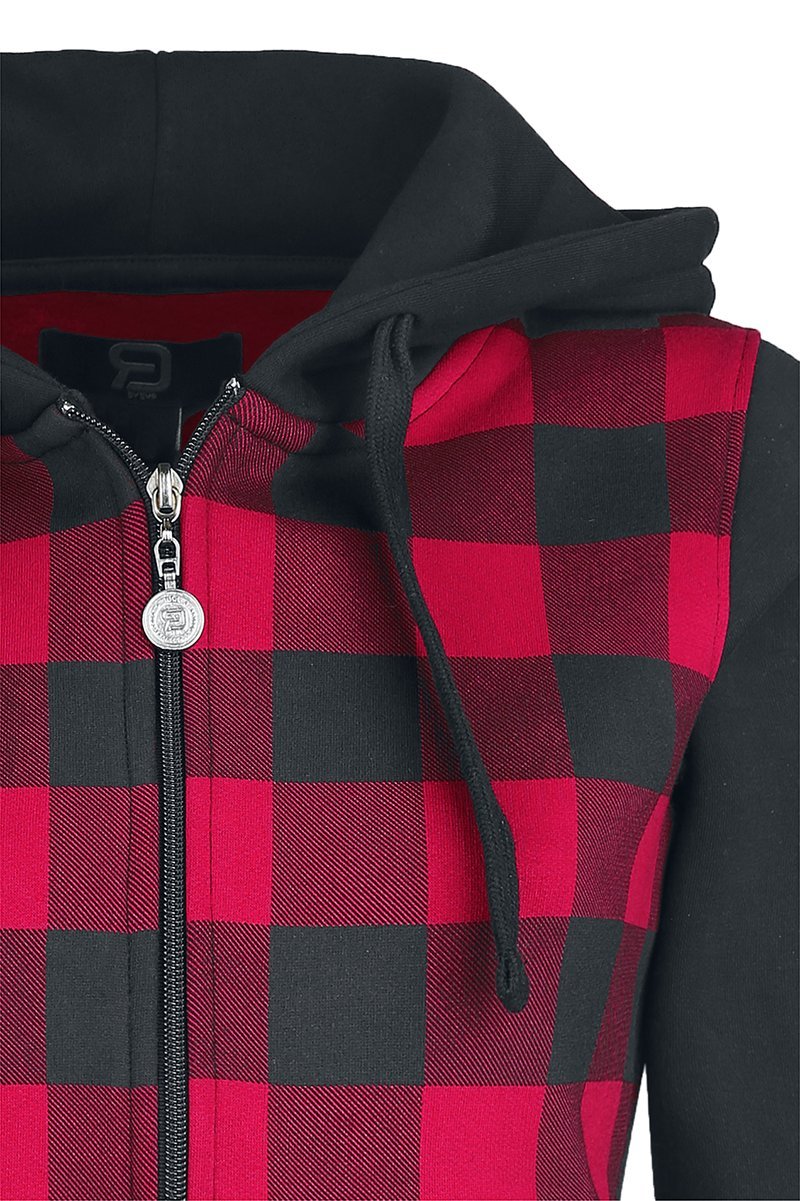 red-by-emp-kapuzenjacke-karo-schwarz-rot-gr-m image 4