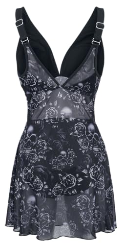 black-premium-by-emp-badeanzug-totenkopf-rosen-damen-schwarz image 8