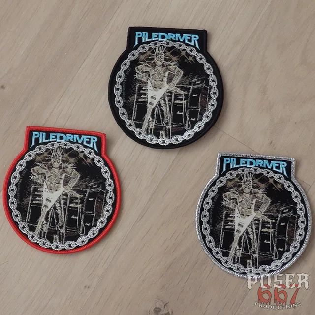 piledriver-metal-inquisition-patch-gewebt-9cm-metallic image 1