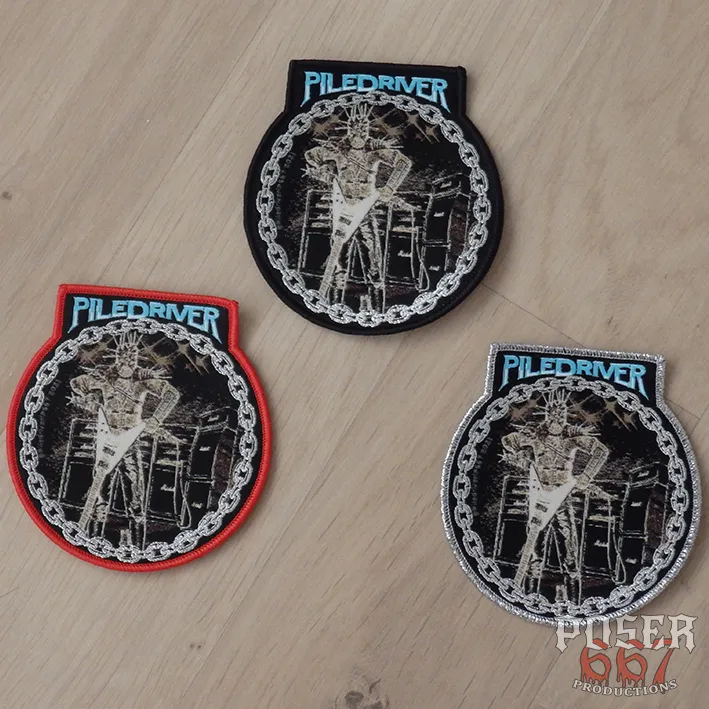 piledriver-metal-inquisition-patch-gewebt-9cm-metallic image 1