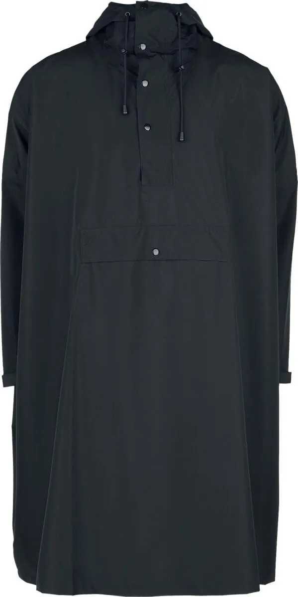 red-by-emp-m-ntel-unisex-regenmantel-schwarz-kapuze image 1