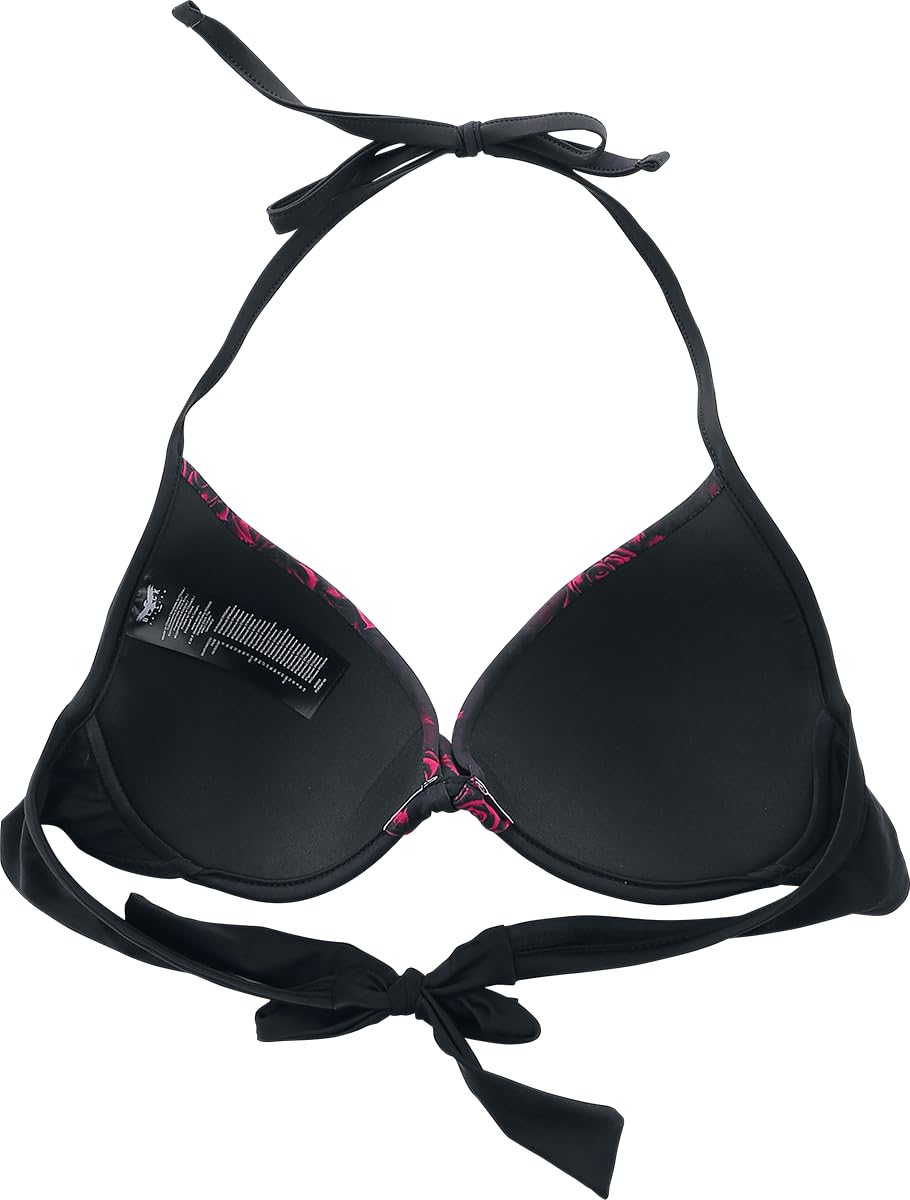 black-premium-bikinioberteil-damen-schwarz-totenkopf-s image 3