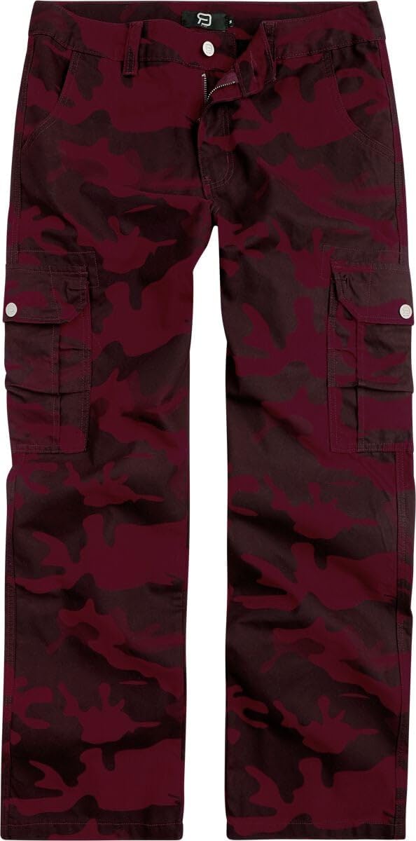 red-by-emp-cargohose-herren-straight-fit-rot-mit-seitentaschen-gr-l image 1
