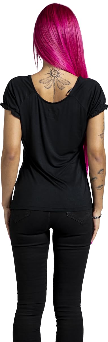 red-by-emp-schwarzes-basic-t-shirt-mit-r-schen-elastisch image 6