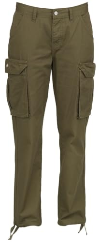 black-premium-by-emp-oliv-gr-ne-cargohose-damen-seitentaschen image 7