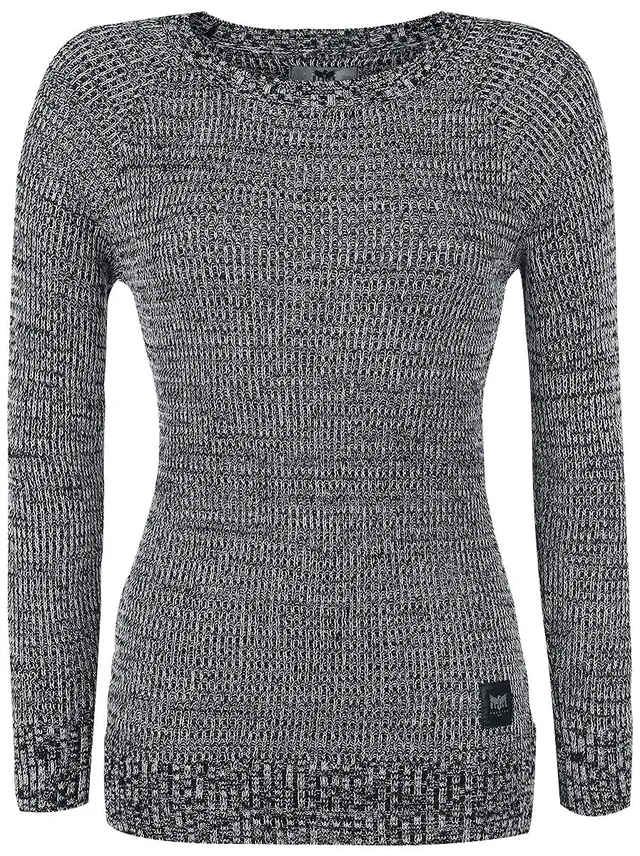black-premium-by-emp-strickpullover-damen-grau-xl image 1