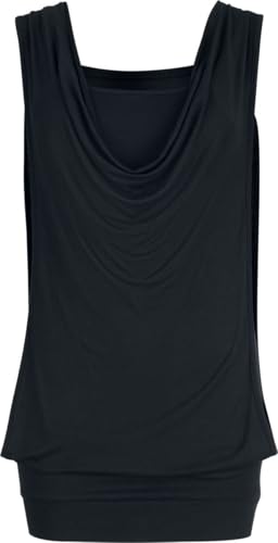 black-premium-by-emp-top-damen-double-layer-wasserfallausschnitt image 6