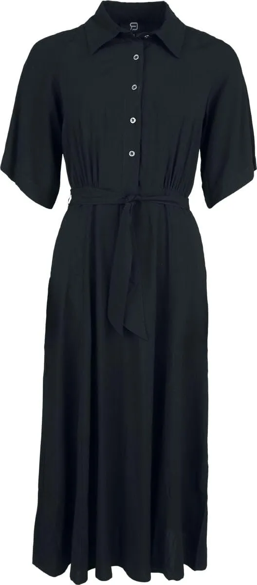 red-by-emp-kleid-damen-schwarz-lang-g-rtel-gr-e-l image 1