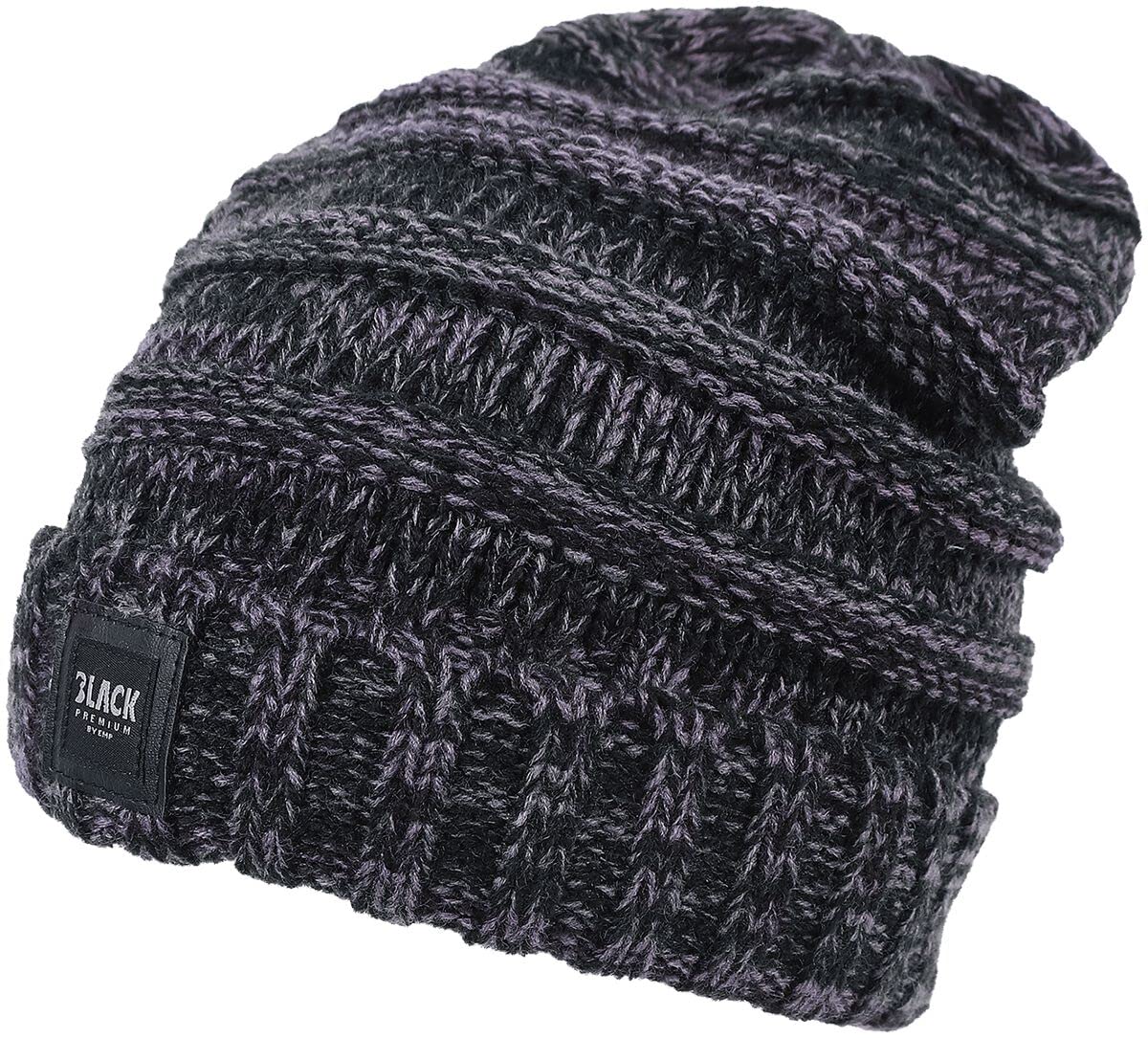 black-premium-by-emp-graue-strick-beanie-m-tze-herren-winter image 1
