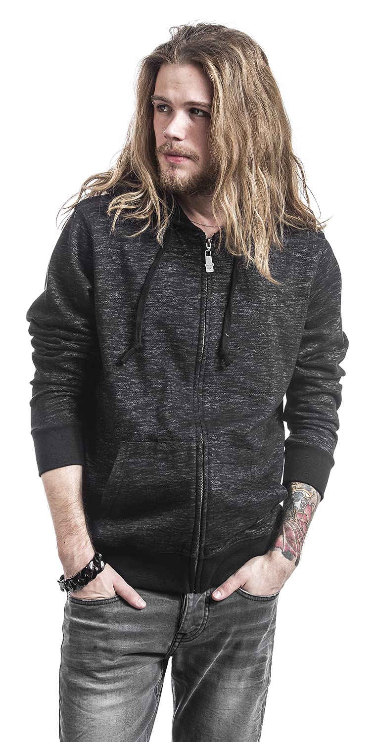 black-premium-kapuzenjacke-herren-sweatjacke-dunkelgrau-gr-s image 7
