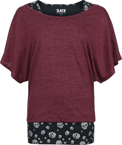 black-premium-damen-doppelpack-t-shirt-top-bordeaux image 8