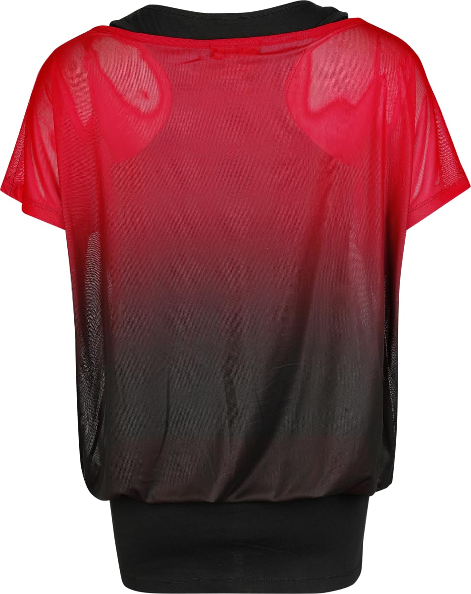 red-by-emp-bordeaux-schwarzes-2-in-1-t-shirt-damen image 5