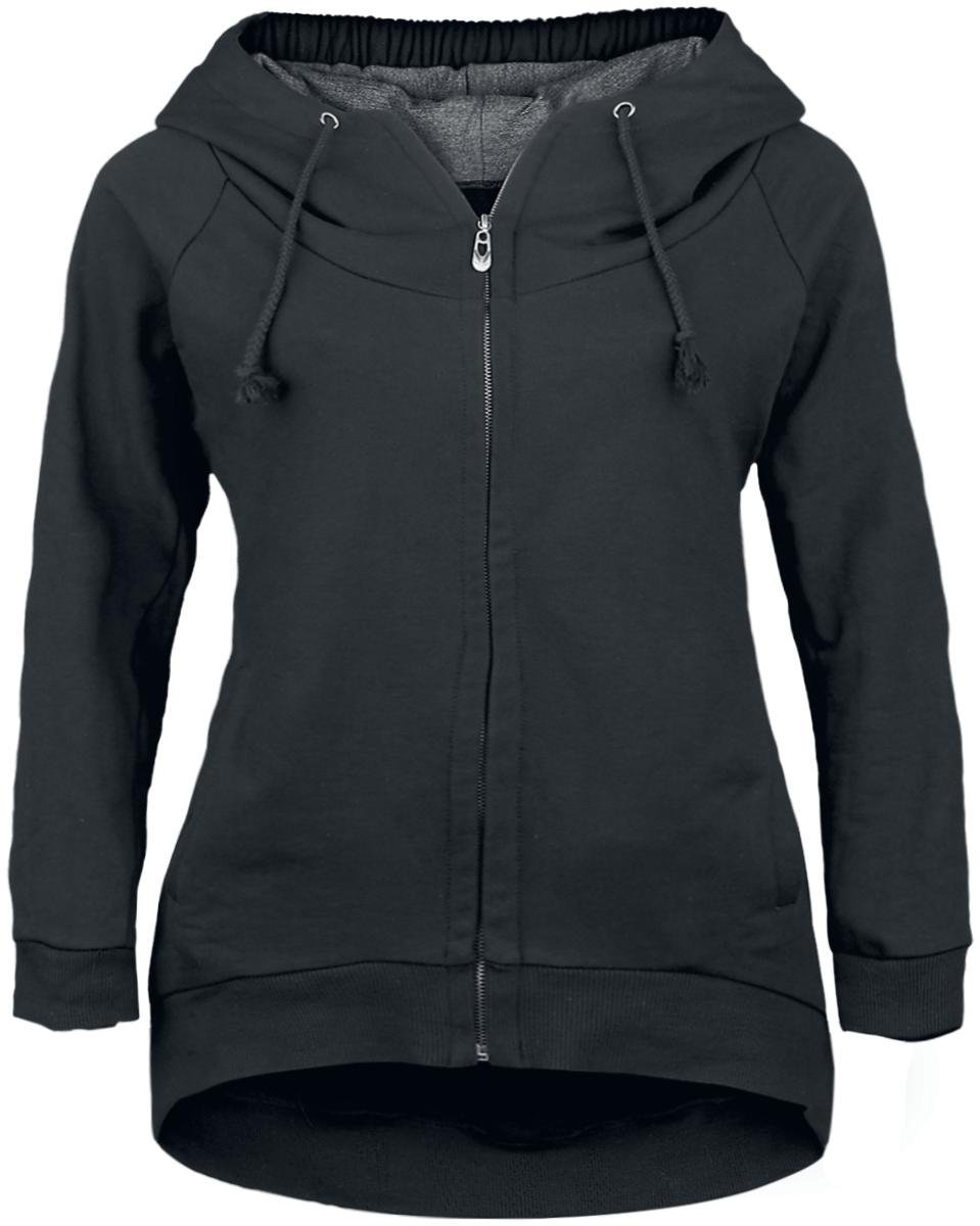 red-by-emp-sweatjacke-schwarz-lang-kapuze-damen-gr-l image 8