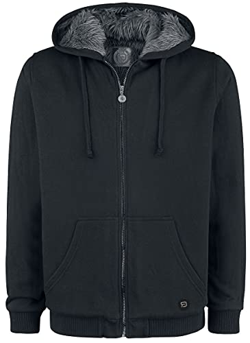 red-by-emp-sweatshirtjacke-fellkapuze-schwarz-herren image 7
