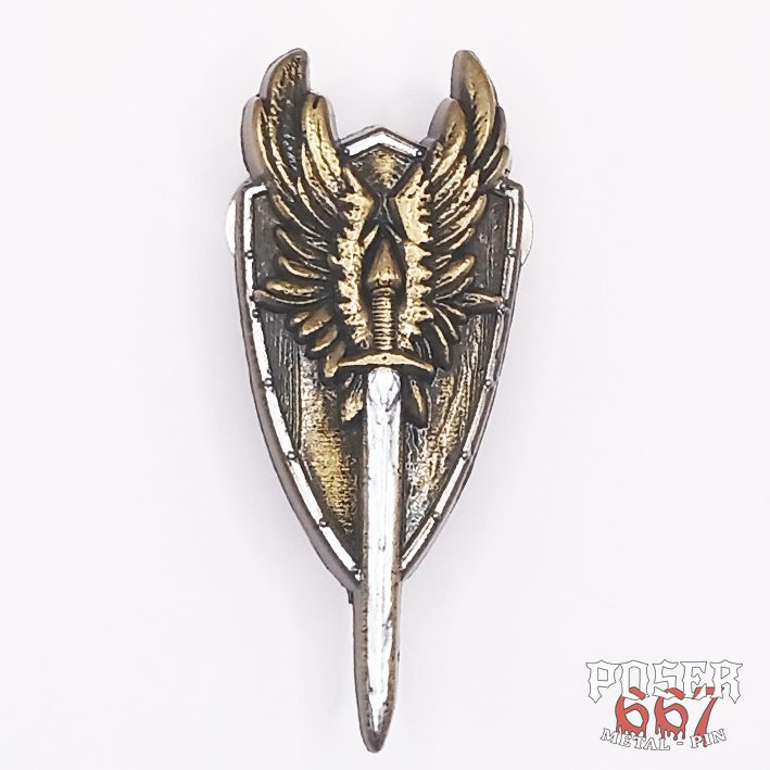 warlord-shield-3d-pin-anstecker-antik-silber-5-5-cm image 1