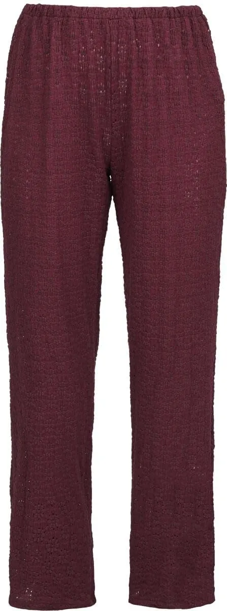 red-by-emp-lace-wide-pants-damen-stoffhose-bordeaux-m image 1