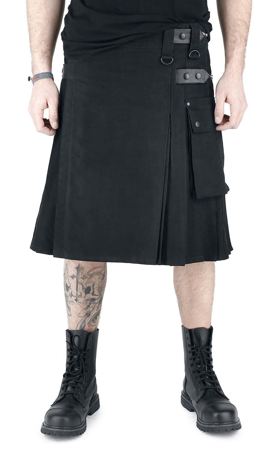 black-premium-by-emp-kilt-herren-l-schwarz-mit-tasche image 2
