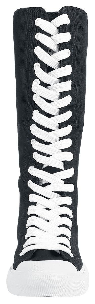 red-by-emp-schwarze-high-top-sneaker-damen-schwarz image 5