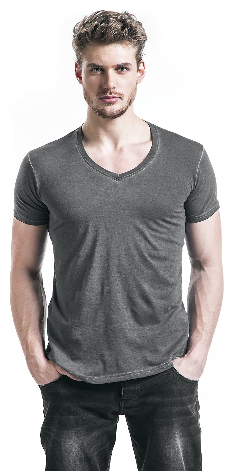 red-by-emp-basic-t-shirt-herren-dunkelgrau-waschung image 5