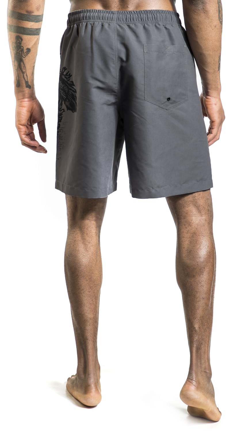 black-premium-by-emp-graue-badeshorts-raben-print-herren image 6