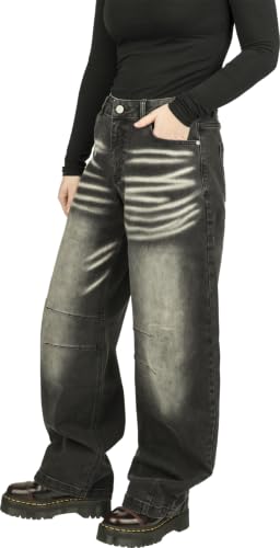 red-by-emp-hosen-damen-jeans-schwarz-barrel-fit-30w-32l image 7