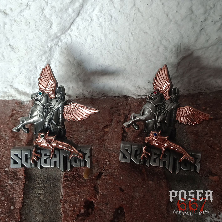 screamer-sacrifice-3d-pin-metall-5-cm-antik-silber image 5