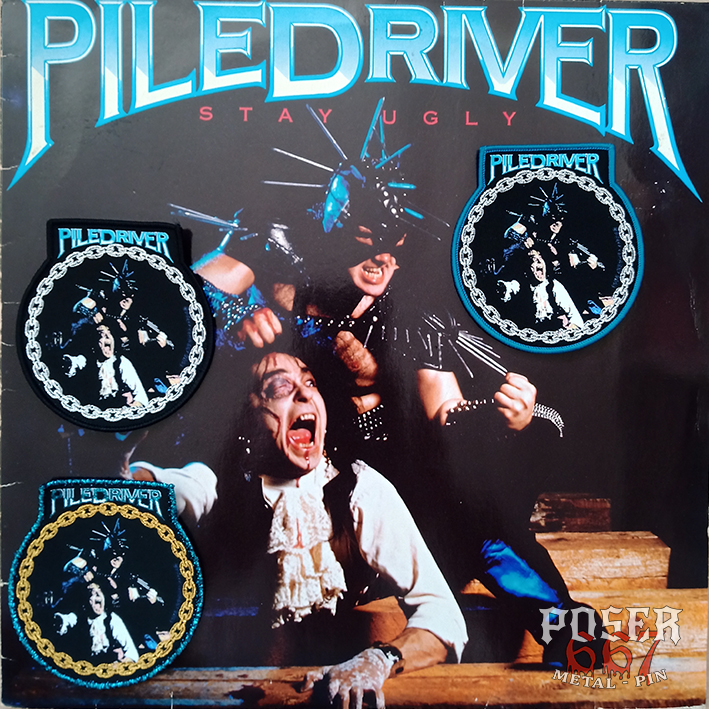 piledriver-stay-ugly-patch-schwarzer-rand-9-cm image 1