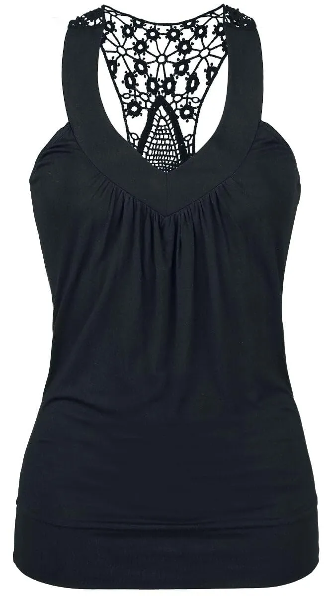 red-by-emp-top-damen-schwarz-mit-h-kel-spitze-und-v-ausschnitt image 1