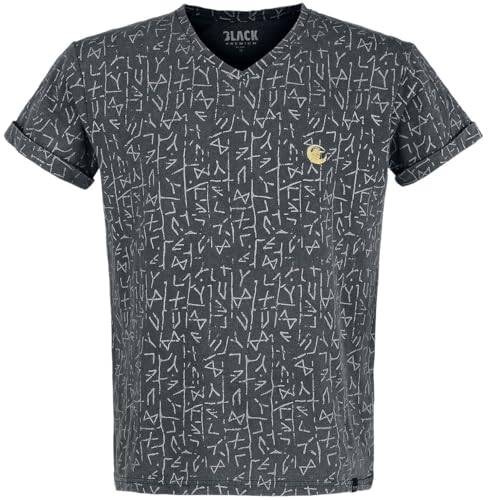 black-premium-by-emp-t-shirts-graues-rabenprint-t-shirt image 7