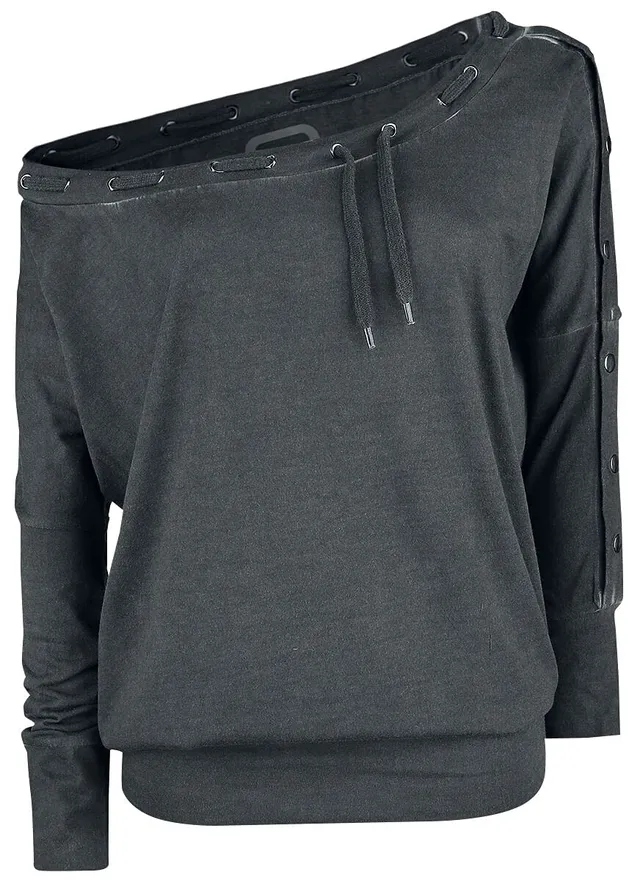 red-by-emp-damen-langarmshirt-grau-xl-tunnelzug-sen-locker image 1