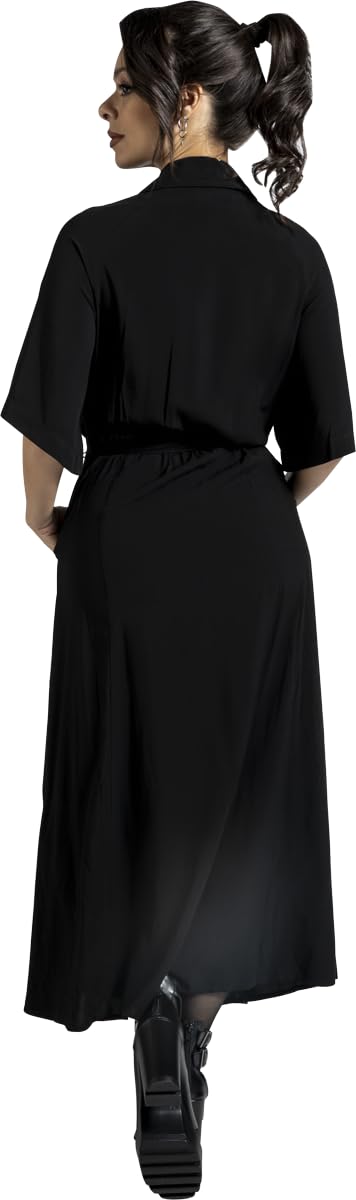 red-by-emp-kleid-damen-schwarz-lang-g-rtel-gr-e-l image 6