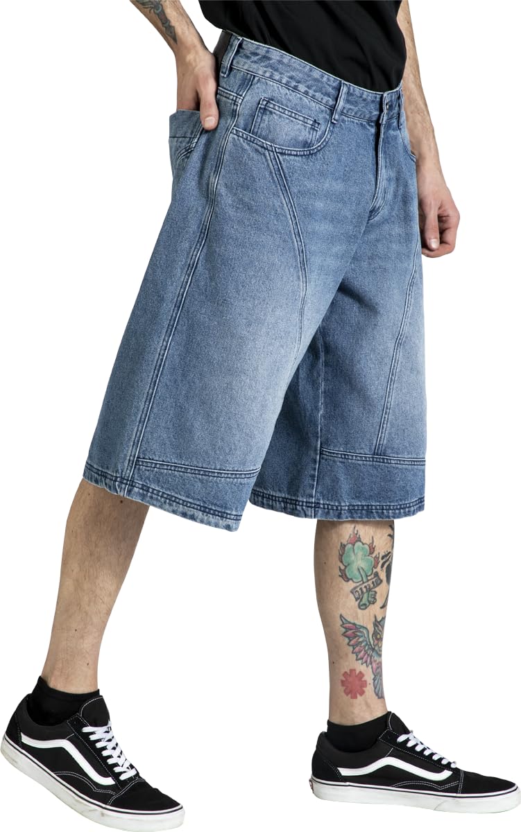 red-by-emp-blaue-baggy-shorts-herren-l-knielang image 6