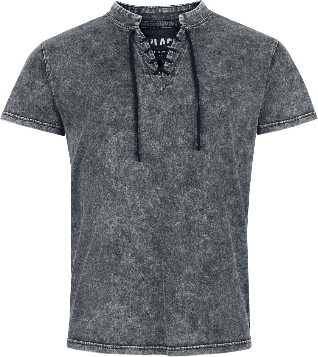 black-premium-by-emp-t-shirt-schn-rung-sen-schwarz-gr-l image 1