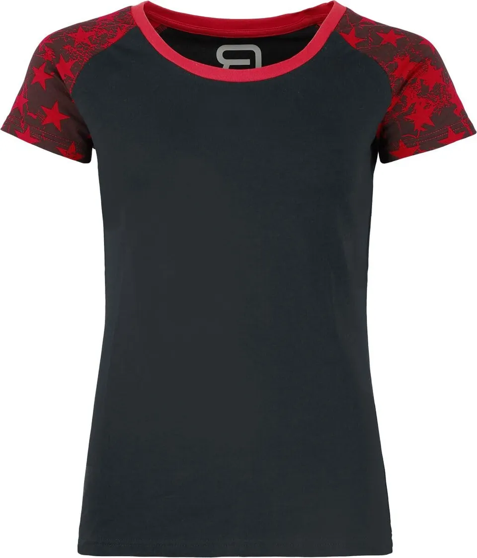 red-by-emp-t-shirts-damen-t-shirt-raglan-schwarz-rot-l image 1