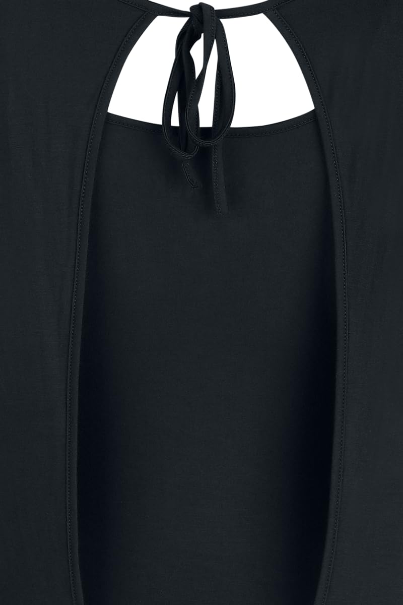 black-premium-by-emp-top-damen-double-layer-wasserfallausschnitt image 4