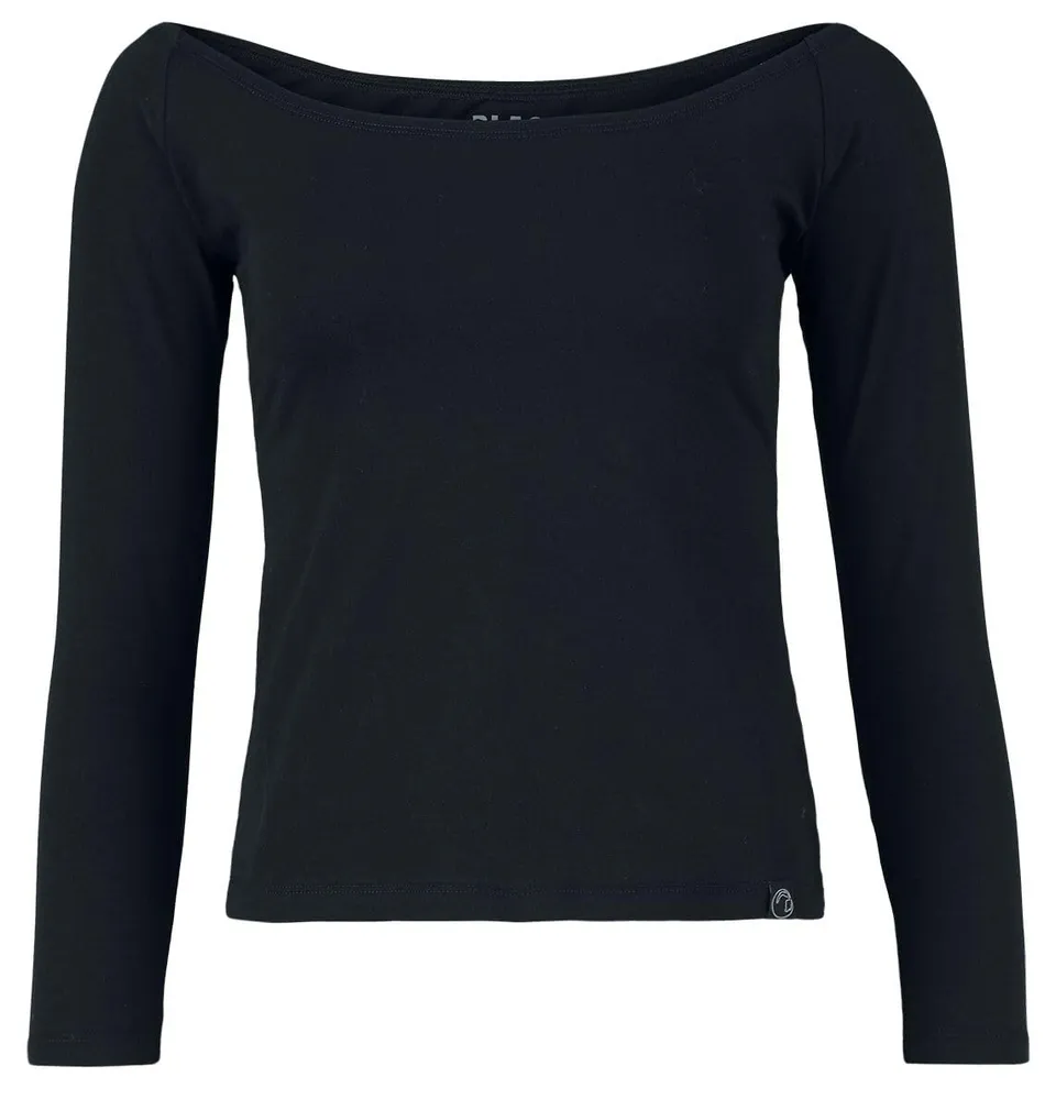 black-premium-by-emp-schwarzes-langarmshirt-u-boot-damen image 1