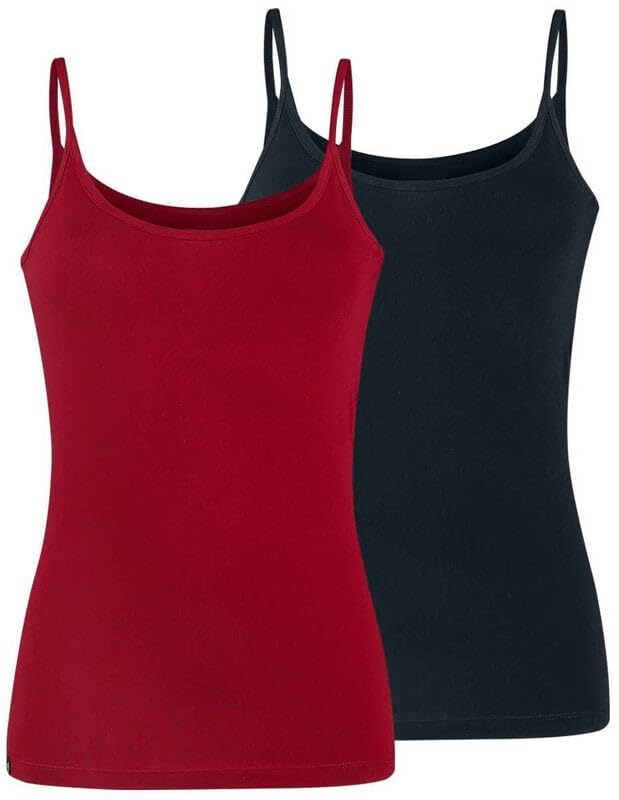 red-by-emp-basic-tops-damen-top-schwarz-rot-doppelpack-gr-e-m image 6