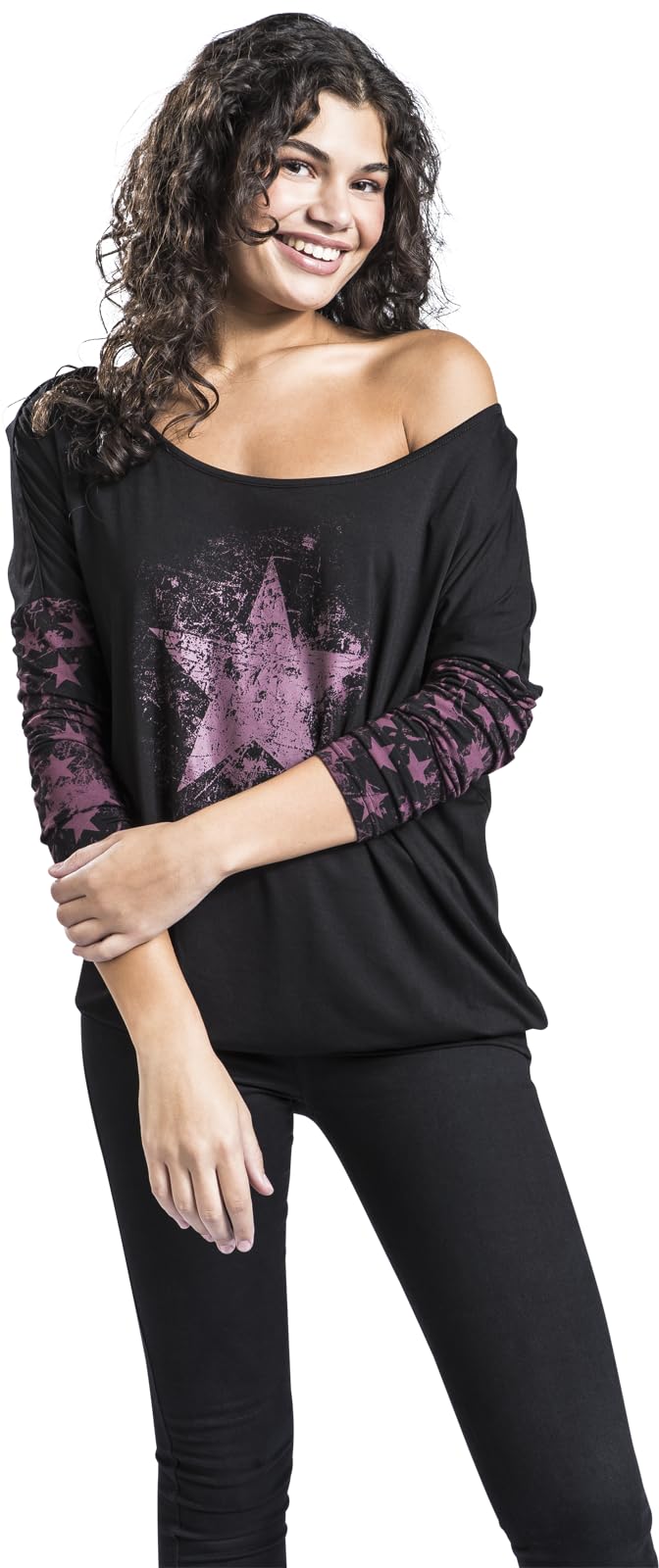 red-by-emp-schwarzes-langarmshirt-mit-u-boot-ausschnitt image 2
