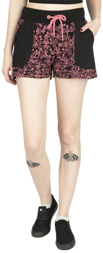 red-by-emp-shorts-damen-schwarz-pink-muster image 7